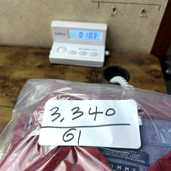 Y2K Tommy Jeans Shirt Mens XL Red Button Up Long Sleeve Logo - Picture 12 of 12